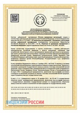 Приложение к сертификату для ИП Нерехта Сертификат СТО 03.080.02033720.1-2020